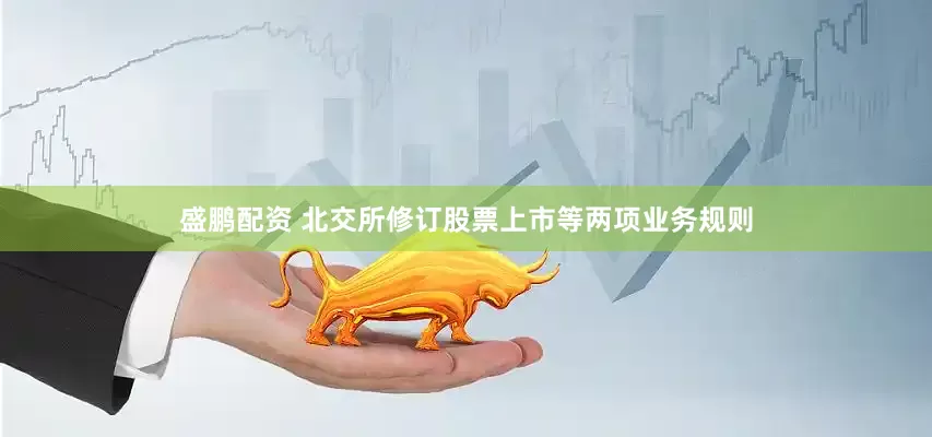 盛鹏配资 北交所修订股票上市等两项业务规则